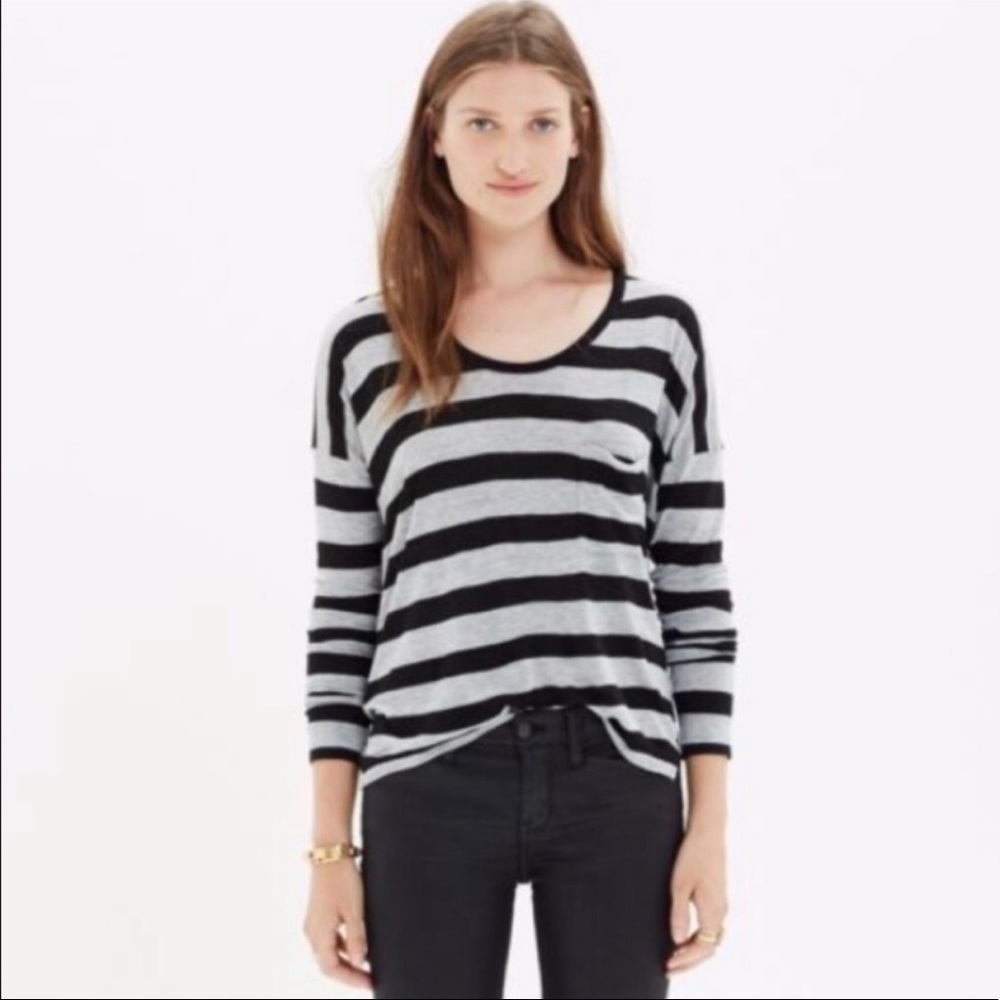 MADEWELL scoopneck long-sleeved top